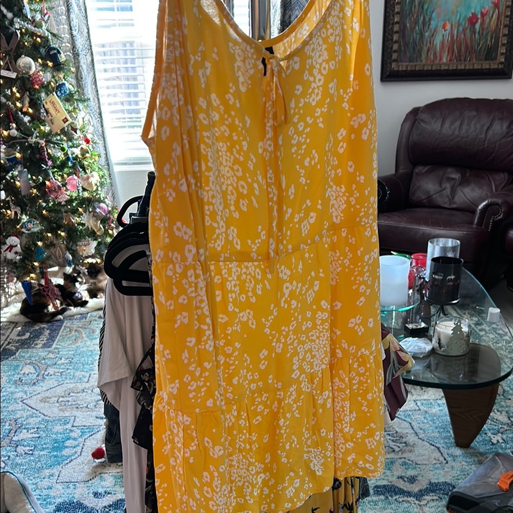 Torrid Yellow Floral Blousy Top